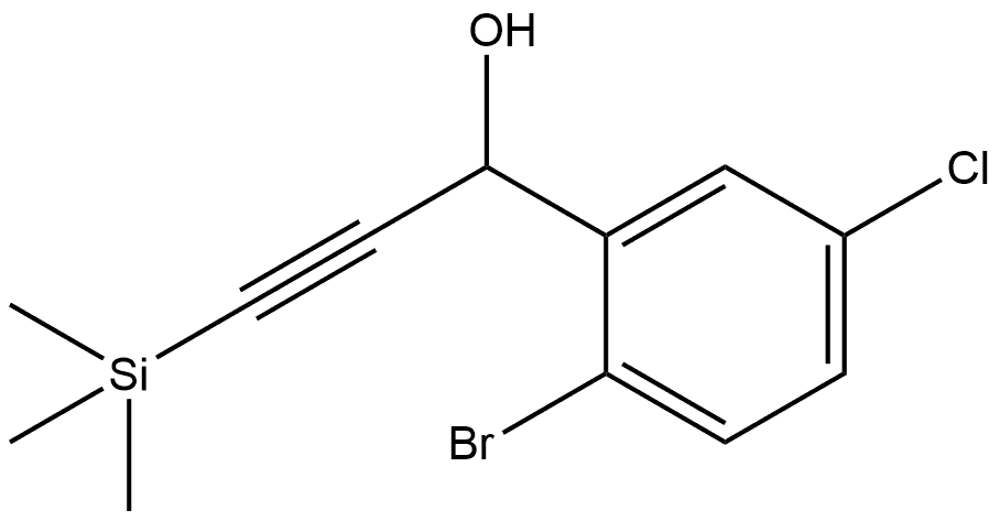 2-Bromo-5-chloro-α-[2-(trimethylsilyl)ethynyl]benzenemethanol Structure