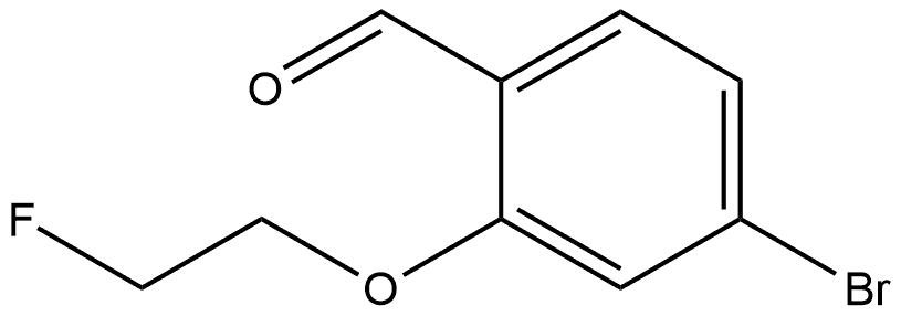 4-Bromo-2-(2-fluoroethoxy)benzaldehyde Structure