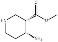 3-Piperidinecarboxylic acid, 4-amino-, methyl ester, (3S,4R)- Structure