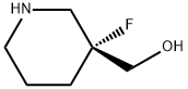 3-Piperidinemethanol, 3-fluoro-, (3R)- Structure