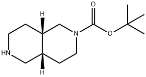 2,6-Naphthyridine-2(1H)-carboxylic acid, octahydro-, 1,1-dimethylethyl ester, (4aS,8aS)- Structure