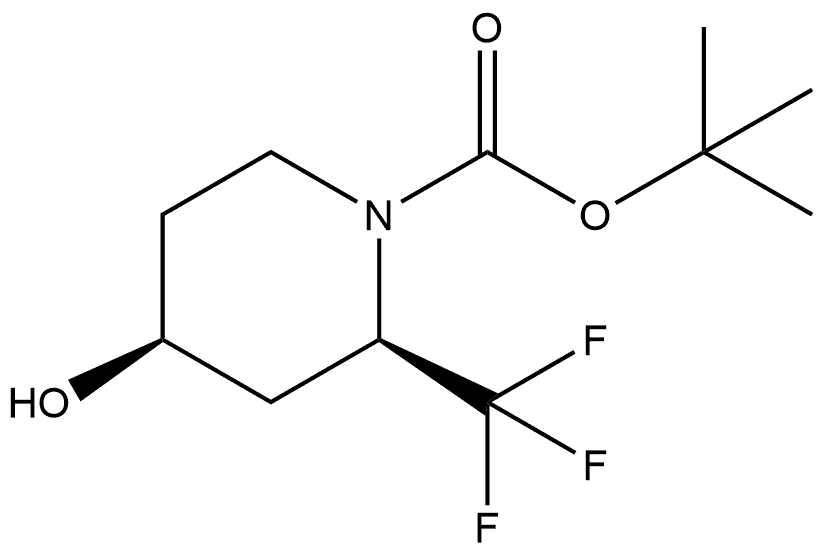 1,1-Dimethylethyl (2R,4S)-4-hydroxy-2-(trifluoromethyl)-1-piperidinecarboxylate Structure