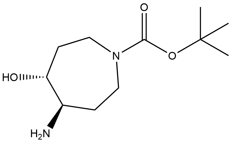 tert-butyl (4R,5R)-4-amino-5-hydroxyazepane-1-carboxylate Structure