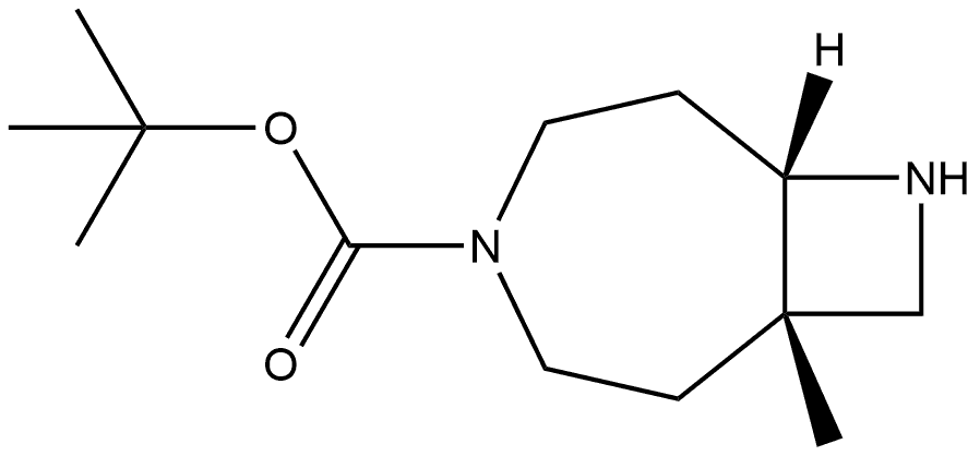 tert-butyl (1S,7S)-1-methyl-4,8-diazabicyclo[5.2.0]nonane-4-carboxylate Structure