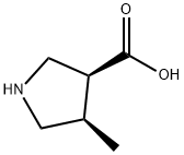 3-Pyrrolidinecarboxylic acid, 4-methyl-, (3S,4R)- Structure