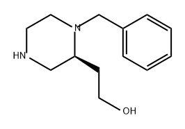 2-Piperazineethanol, 1-(phenylmethyl)-, (2S)- Structure