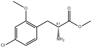 (R)-methyl 2-amino-3-(4-chloro-2-methoxyphenyl)propanoate Structure