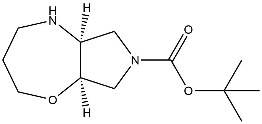 tert-butyl (5aS,8aR)-octahydro-2H-pyrrolo[3,4-b][1,4]oxazepine-7-carboxylate 구조식 이미지