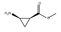 Cyclopropanecarboxylic acid, 2-amino-, methyl ester, (1S,2R)- Structure