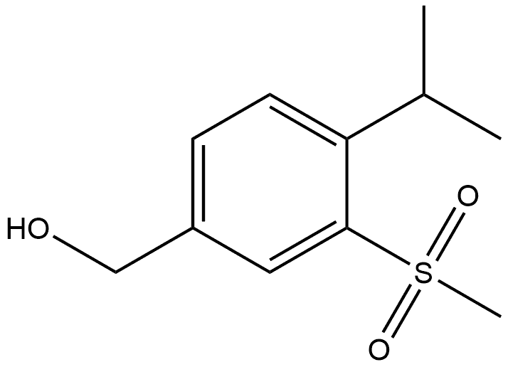 4-(1-Methylethyl)-3-(methylsulfonyl)benzenemethanol Structure