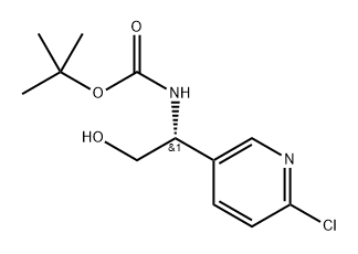 (R)-tert-butyl (1-(6-chloropyridin-3-yl)-2-hydroxyethyl)carbamate Structure