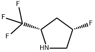 Pyrrolidine, 4-fluoro-2-(trifluoromethyl)-, (2S,4S)- Structure