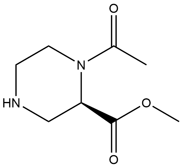 Methyl (R)-1-acetylpiperazine-2-carboxylate 구조식 이미지