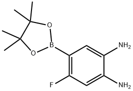 1,2-Benzenediamine, 4-fluoro-5-(4,4,5,5-tetramethyl-1,3,2-dioxaborolan-2-yl)- Structure