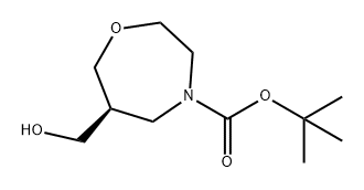 1,4-Oxazepine-4(5H)-carboxylic acid, tetrahydro-6-(hydroxymethyl)-, 1,1-dimethylethyl ester, (6S)- 구조식 이미지