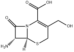5-Thia-1-azabicyclo[4.2.0]oct-2-ene-2-carboxylic acid, 7-amino-3-(hydroxymethyl)-8-oxo-, (6S,7R)- 구조식 이미지