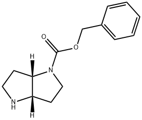 Pyrrolo[3,2-b]pyrrole-1(2H)-carboxylic acid, hexahydro-, phenylmethyl ester, (3aS,6aS)- Structure