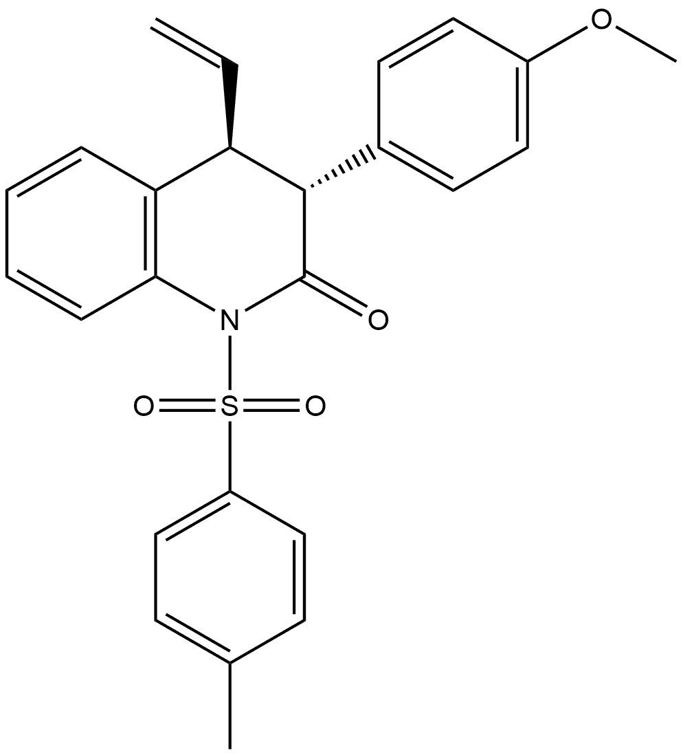 (3R,4S)-4-Ethenyl-3,4-dihydro-3-(4-methoxyphenyl)-1-[(4-methylphenyl)sulfonyl]-2(1H)-quinolinone Structure