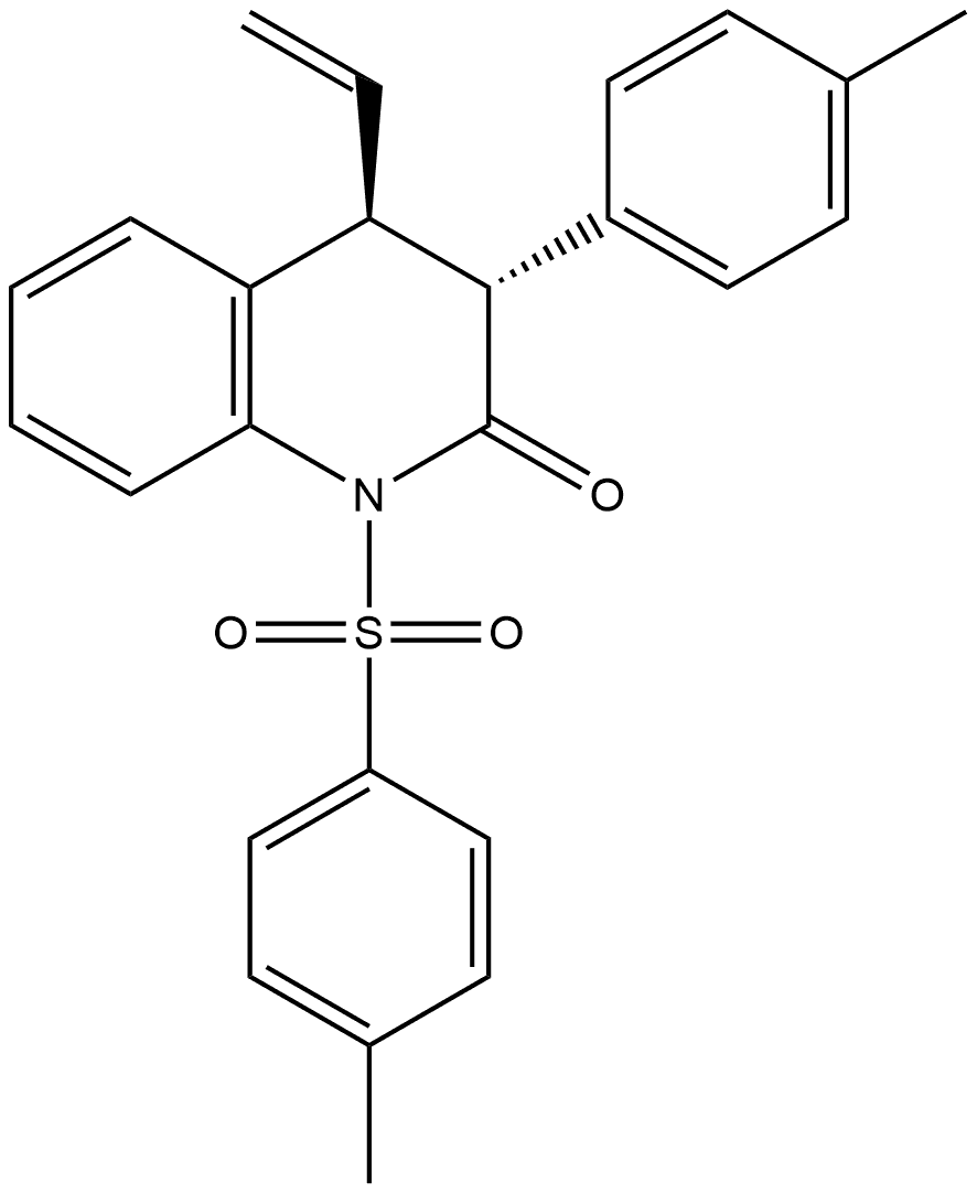 (3R,4S)-4-Ethenyl-3,4-dihydro-3-(4-methylphenyl)-1-[(4-methylphenyl)sulfonyl]-2(1H)-quinolinone Structure