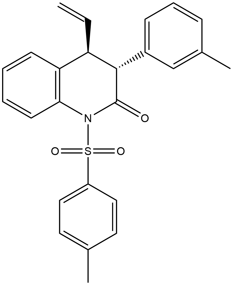 (3R,4S)-4-Ethenyl-3,4-dihydro-3-(3-methylphenyl)-1-[(4-methylphenyl)sulfonyl]-2(1H)-quinolinone Structure