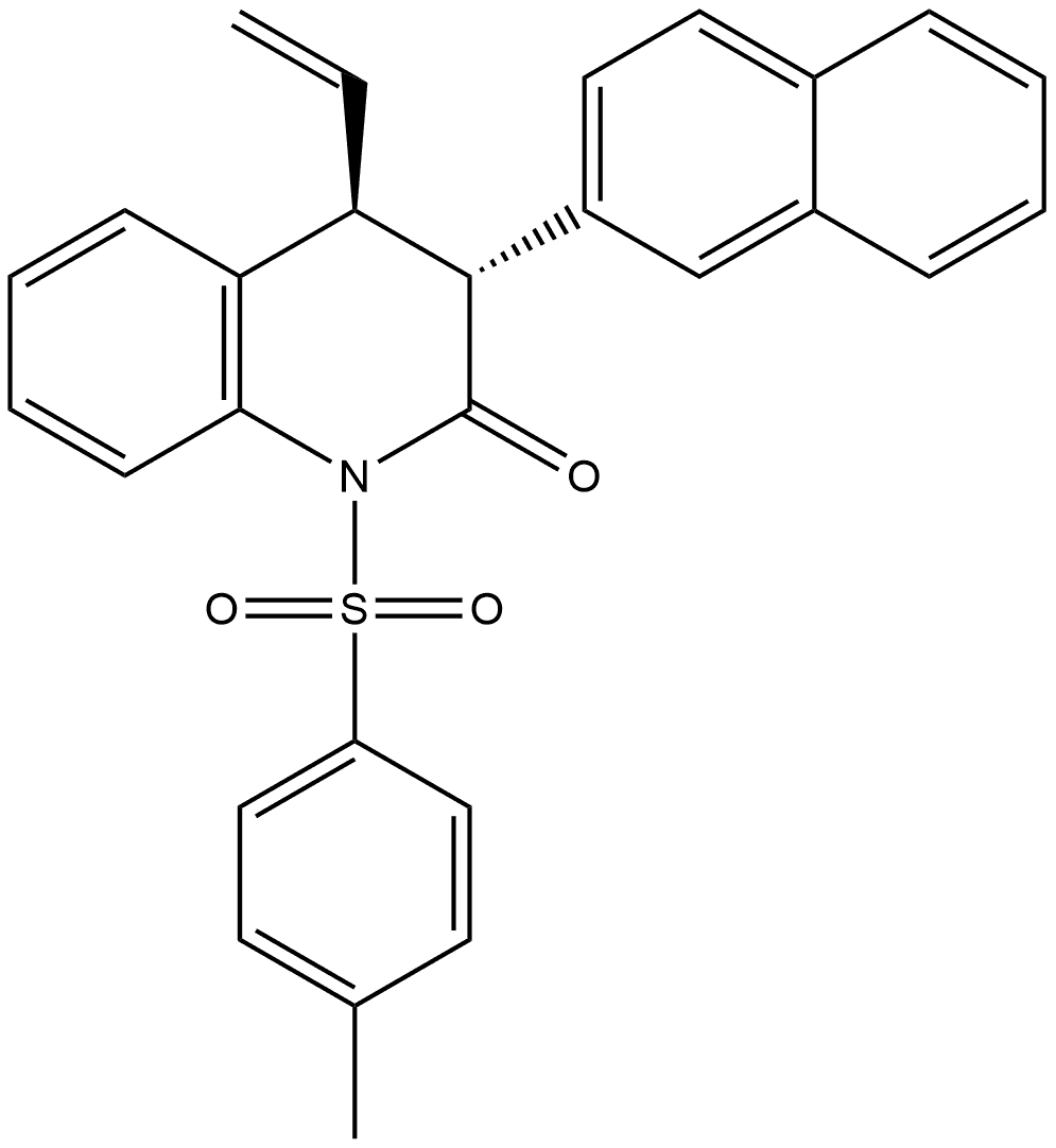 (3R,4S)-4-Ethenyl-3,4-dihydro-1-[(4-methylphenyl)sulfonyl]-3-(2-naphthalenyl)-2(1H)-quinolinone Structure