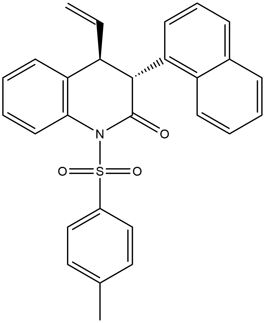 (3R,4S)-4-Ethenyl-3,4-dihydro-1-[(4-methylphenyl)sulfonyl]-3-(1-naphthalenyl)-2(1H)-quinolinone Structure