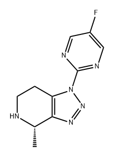 1H-1,2,3-Triazolo[4,5-c]pyridine, 1-(5-fluoro-2-pyrimidinyl)-4,5,6,7-tetrahydro-4-methyl-, (4S)- Structure