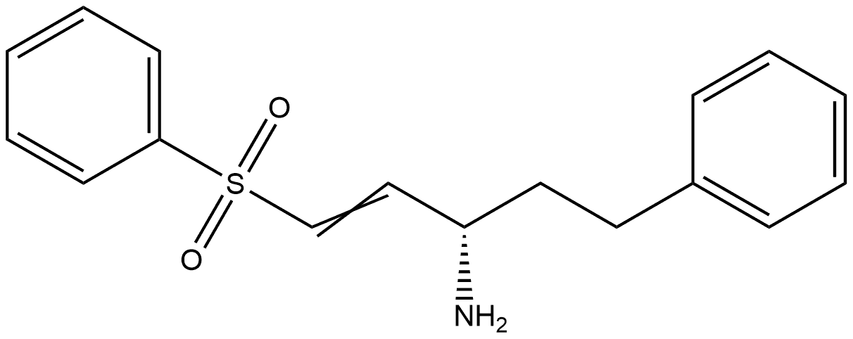 Benzenepropanamine, α-[2-(phenylsulfonyl)ethenyl]-, (αS)- Structure