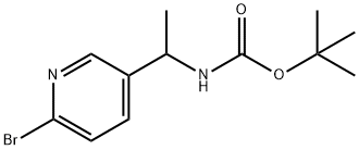 1,1-Dimethylethyl N-[1-(6-bromo-3-pyridinyl)ethyl]carbamate Structure