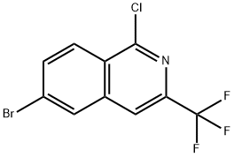 Isoquinoline, 6-bromo-1-chloro-3-(trifluoromethyl)- 구조식 이미지