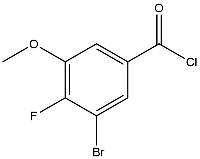 3-Bromo-4-fluoro-5-methoxybenzoyl chloride Structure