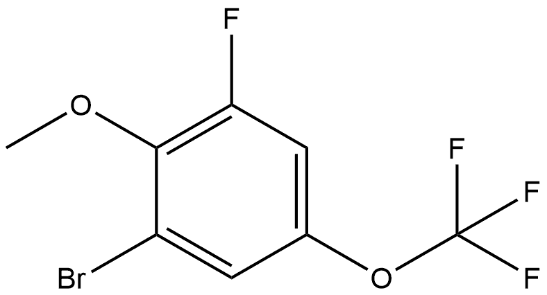 1-Bromo-3-fluoro-2-methoxy-5-(trifluoromethoxy)benzene Structure