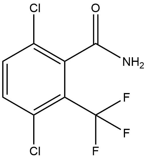 3,6-Dichloro-2-(trifluoromethyl)benzamide Structure