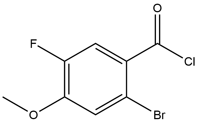 2-Bromo-5-fluoro-4-methoxybenzoyl chloride Structure