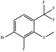 (3-bromo-2-fluoro-6-(trifluoromethyl)phenyl)(methyl)sulfane Structure