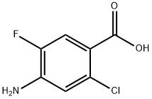 Benzoic acid, 4-amino-2-chloro-5-fluoro- Structure