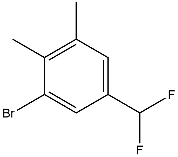 1-Bromo-5-(difluoromethyl)-2,3-dimethylbenzene 구조식 이미지