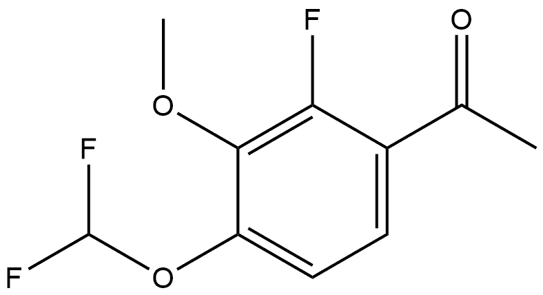 1-[4-(Difluoromethoxy)-2-fluoro-3-methoxyphenyl]ethanone Structure