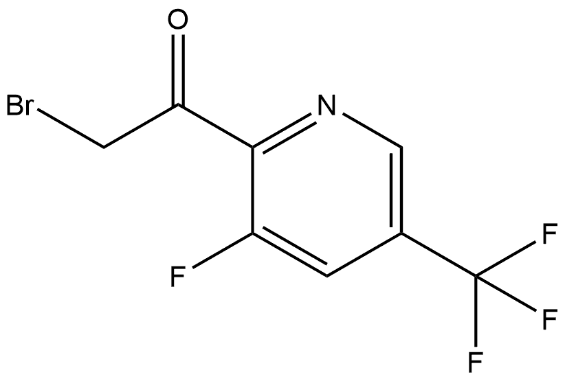 2-Bromo-1-[3-fluoro-5-(trifluoromethyl)-2-pyridinyl]ethanone 구조식 이미지