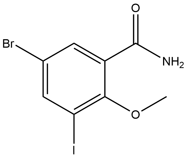 5-Bromo-3-iodo-2-methoxybenzamide Structure