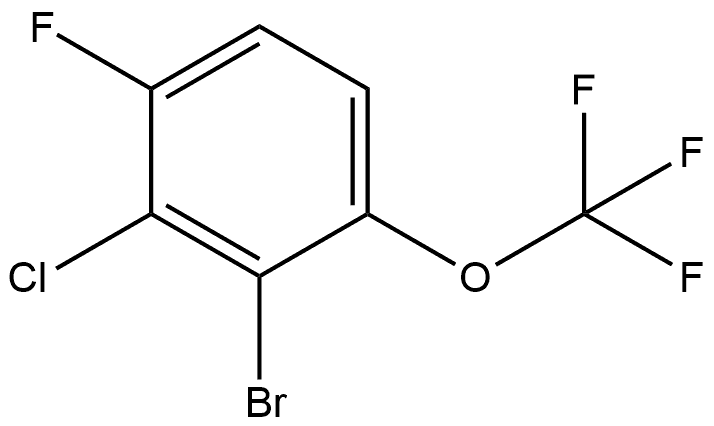 2-Bromo-3-chloro-4-fluoro-1-(trifluoromethoxy)benzene Structure