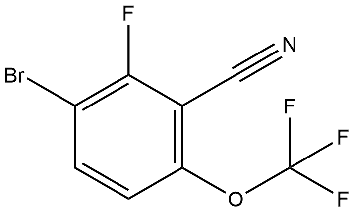 3-Bromo-2-fluoro-6-(trifluoromethoxy)benzonitrile Structure