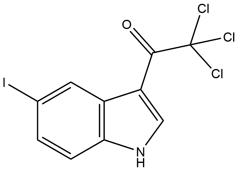 2,2,2-Trichloro-1-(5-iodo-3-indolyl)ethanone Structure