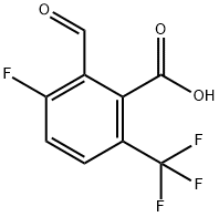 3-Fluoro-2-formyl-6-(trifluoromethyl)benzoic acid Structure