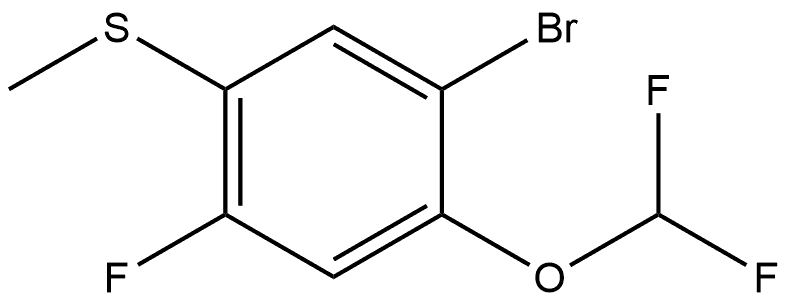 1-Bromo-2-(difluoromethoxy)-4-fluoro-5-(methylthio)benzene Structure