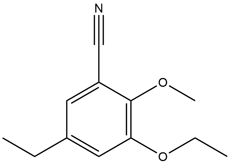 3-Ethoxy-5-ethyl-2-methoxybenzonitrile Structure