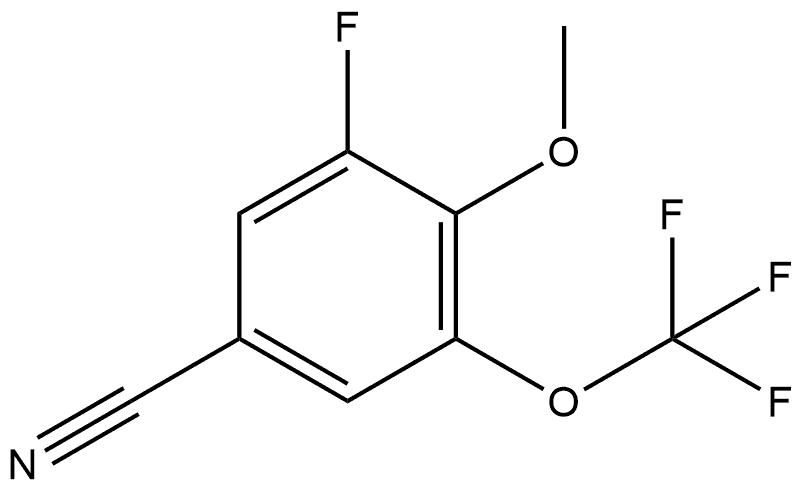 3-Fluoro-4-methoxy-5-(trifluoromethoxy)benzonitrile Structure