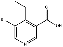 3-Pyridinecarboxylic acid, 5-bromo-4-ethyl- Structure