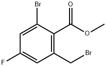 Benzoic acid, 2-bromo-6-(bromomethyl)-4-fluoro-, methyl ester Structure