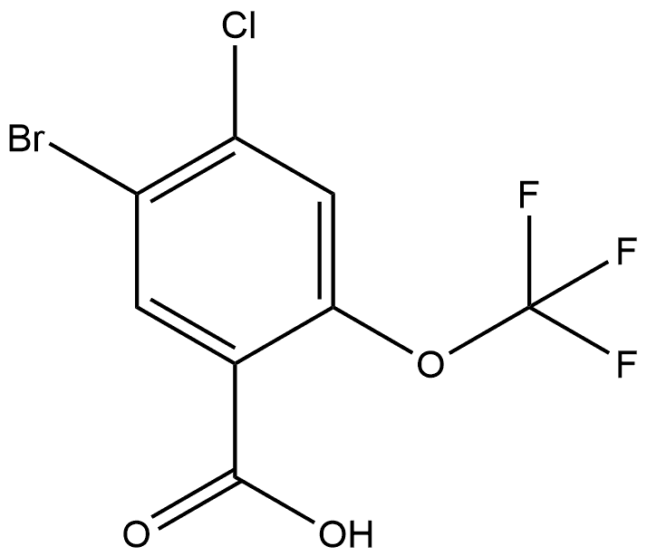 5-Bromo-4-chloro-2-(trifluoromethoxy)benzoic acid Structure